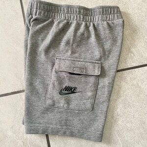 Nike Grey Fleece Cargo Pocket Shorts